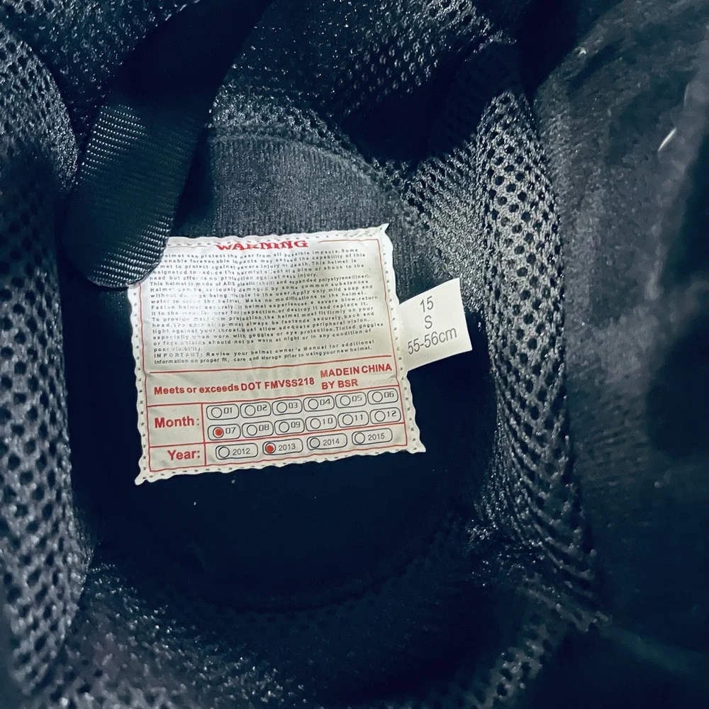 HCI 15 Open Face Retro Stripe Motorcycle Helmet with Face Shield - Picture 5 of 5